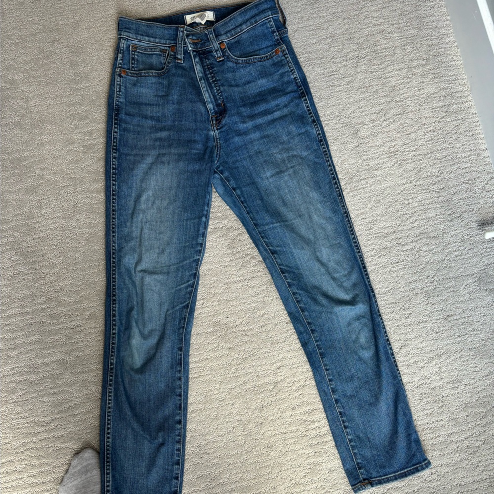 Madewell Stovepipe Jeans - Size 25 , medium wash